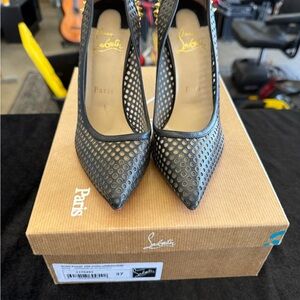 Christian Louboutin Black Guni Spiked Pumps